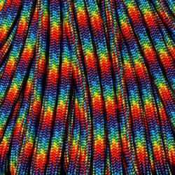 a close up view of a colorful object