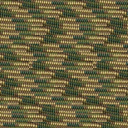 A repeating geometric pattern composed of interlocking rectangles in shades of green, brown, and gold, resembling a woven texture. The design, reminiscent of the Insanely Paracord Recon Camo 550 Paracord - High-Strength Cord for Outdoor Activities used in emergency situations, has a slightly metallic sheen and a structured, grid-like arrangement.