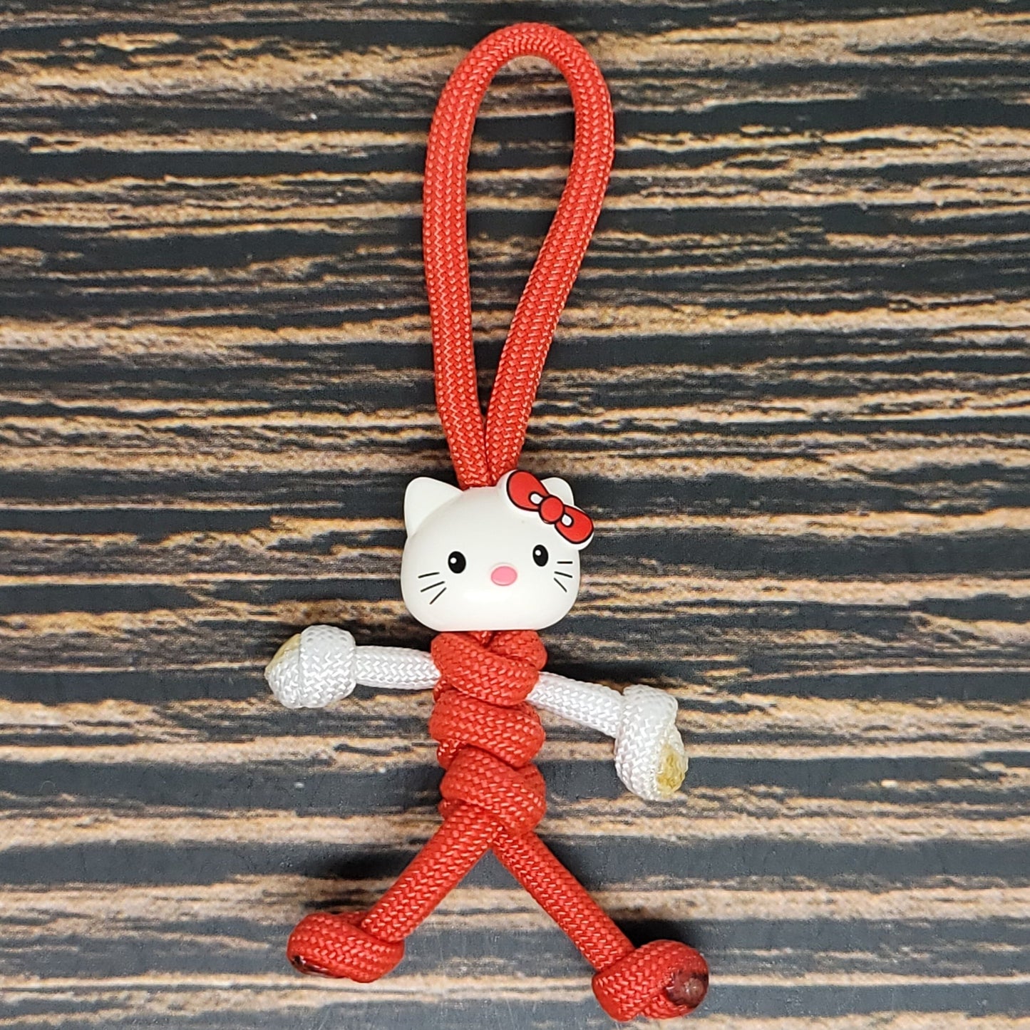 Hi Cat Kitty Paracord Pal Keychain
