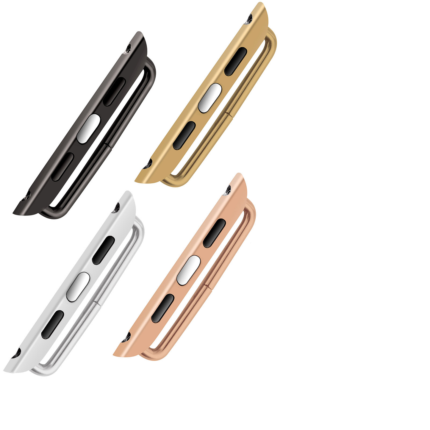a group of four different colors of apple watch bands