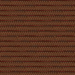 This image features a close-up of a decorative pattern with horizontal stripes. The stripes are predominantly brown with intricate designs in shades of beige and occasional thin red lines, resembling the intricate weave of Insanely Paracord "Brown" 550 Paracord - High-Strength 4mm USA-Made Brown Cord, creating an ornamental and textured appearance.