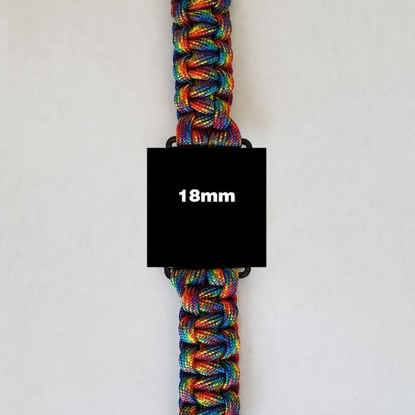 18mm Watch Band with "Tye-Dye" Paracord color