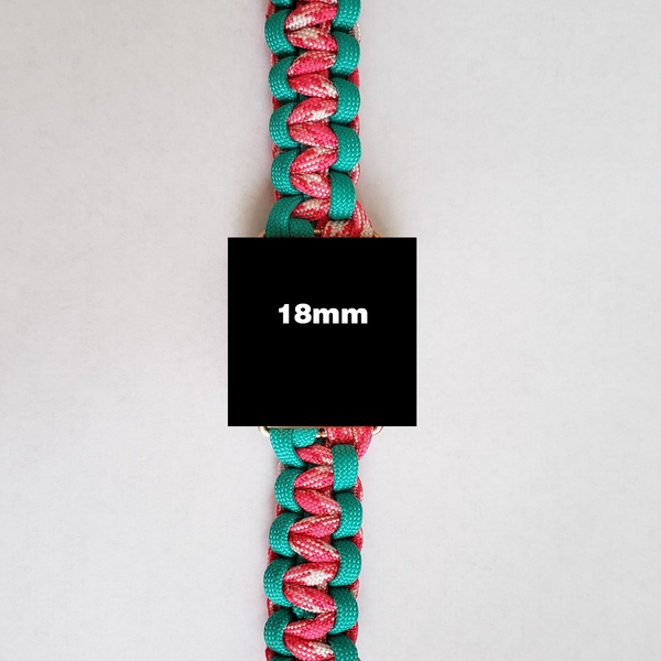 Paracord Watch Band - Durable 2-Color Design for Apple, Fitbit, Samsung