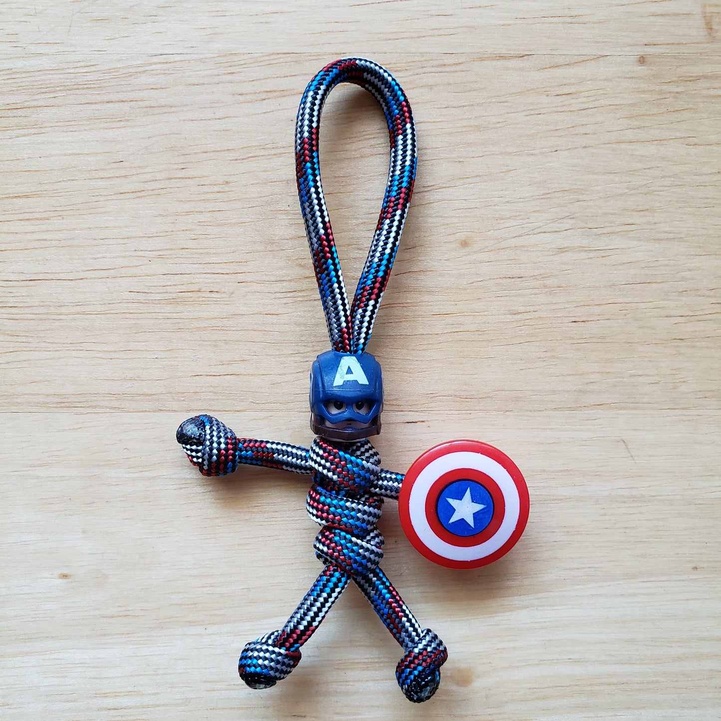 a toy with a america captain design on it