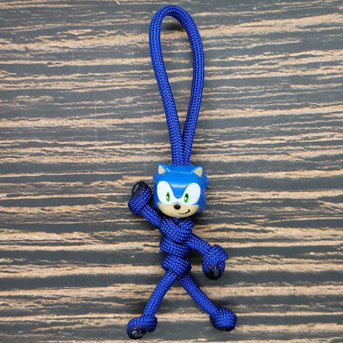 Blue Hedgehog Paracord Keychain