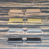 Adapters for 18mm, 20mm, and 22mm watch Bands. Available in Rose Gold, Gold, Silver, and Black. Comes with Pin