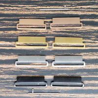 Adapters for 18mm, 20mm, and 22mm watch Bands. Available in Rose Gold, Gold, Silver, and Black. Comes with Pin