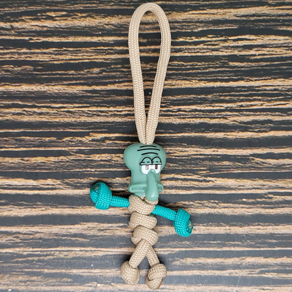 Under Water Octopus Squid Paracord Pal Keychain