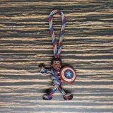 Air Force Captain America Paracord Keychain - Handmade with 2.5ft 550 Paracord