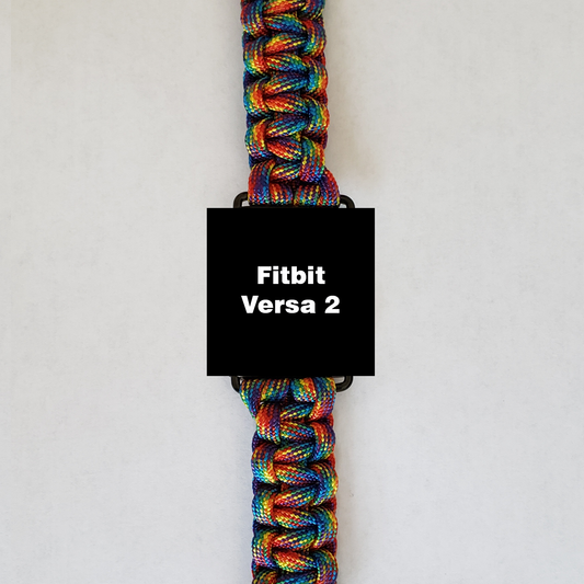 Fitbit Versa 2 Watch Band with "Tie-Dye" Paracord color